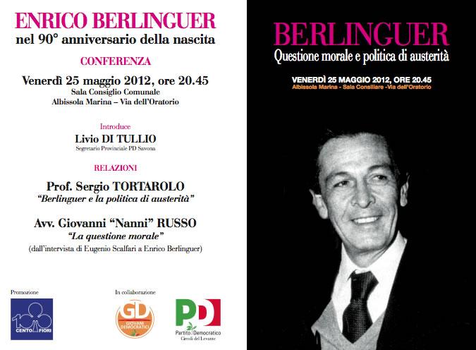BERLINGUER Questione morale e politica di austerita