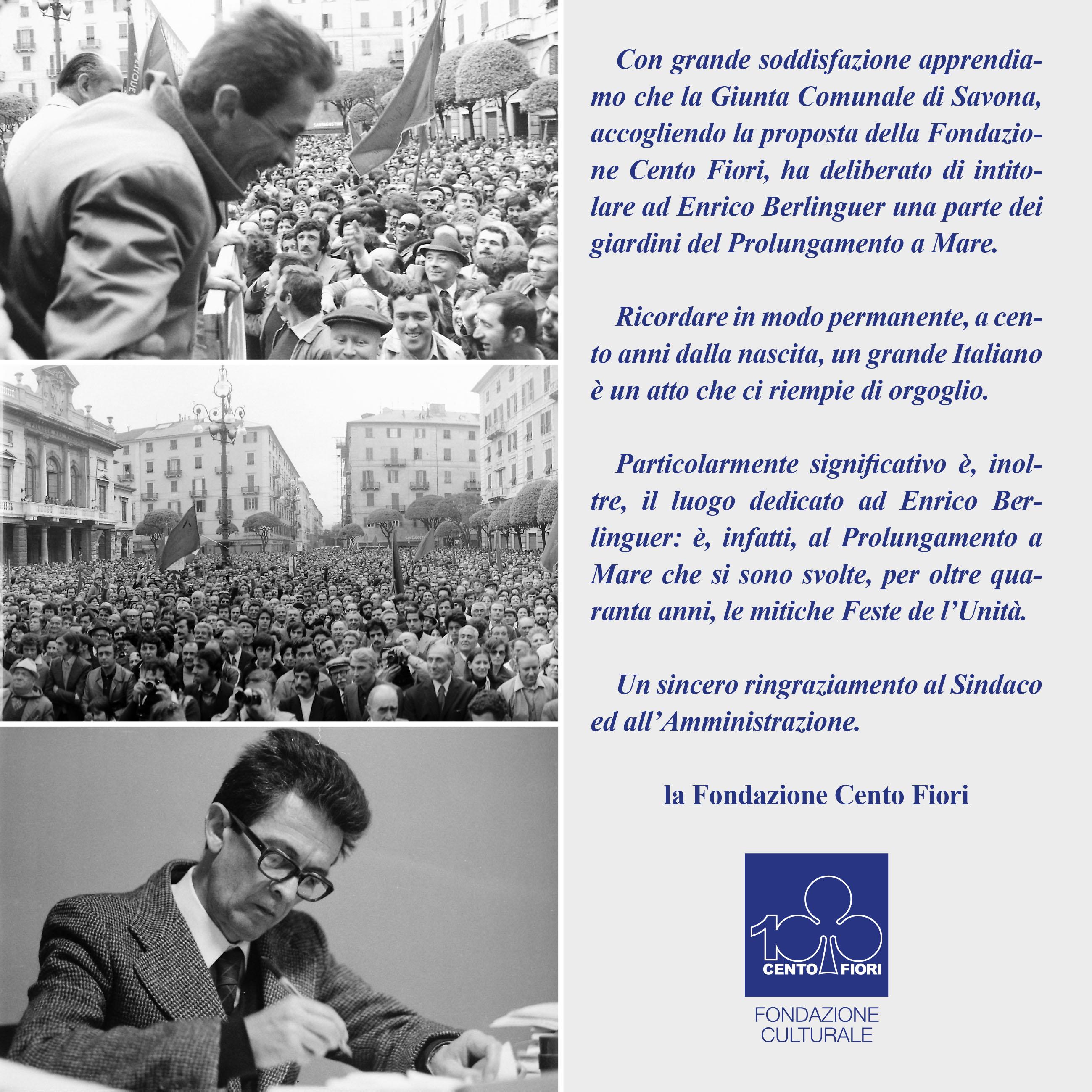 ringraziamento per berlinguer