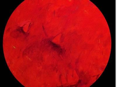 GIANFRANCO-NOTARGIACOMO-Pianeta-rosso-omaggio-a-Enrico-Berlinguer-2014-acrilico-su-tela-diametro-cm-160-